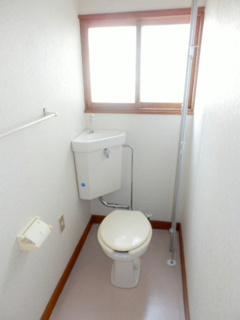 Toilet. It is beautifully cleaning being completed