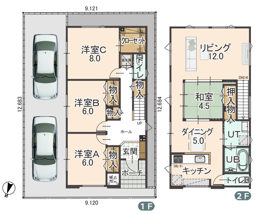 Floor plan. (A), Price 29,800,000 yen, 4LDK, Land area 115.7 sq m , Building area 115.6 sq m