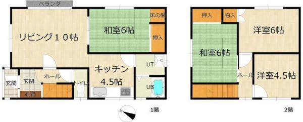 Floor plan. 10.8 million yen, 4LDK, Land area 120.83 sq m , Building area 83.63 sq m