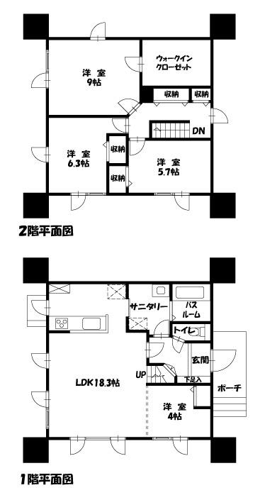 Floor plan. 19,800,000 yen, 4LDK, Land area 193.2 sq m , Building area 110.28 sq m