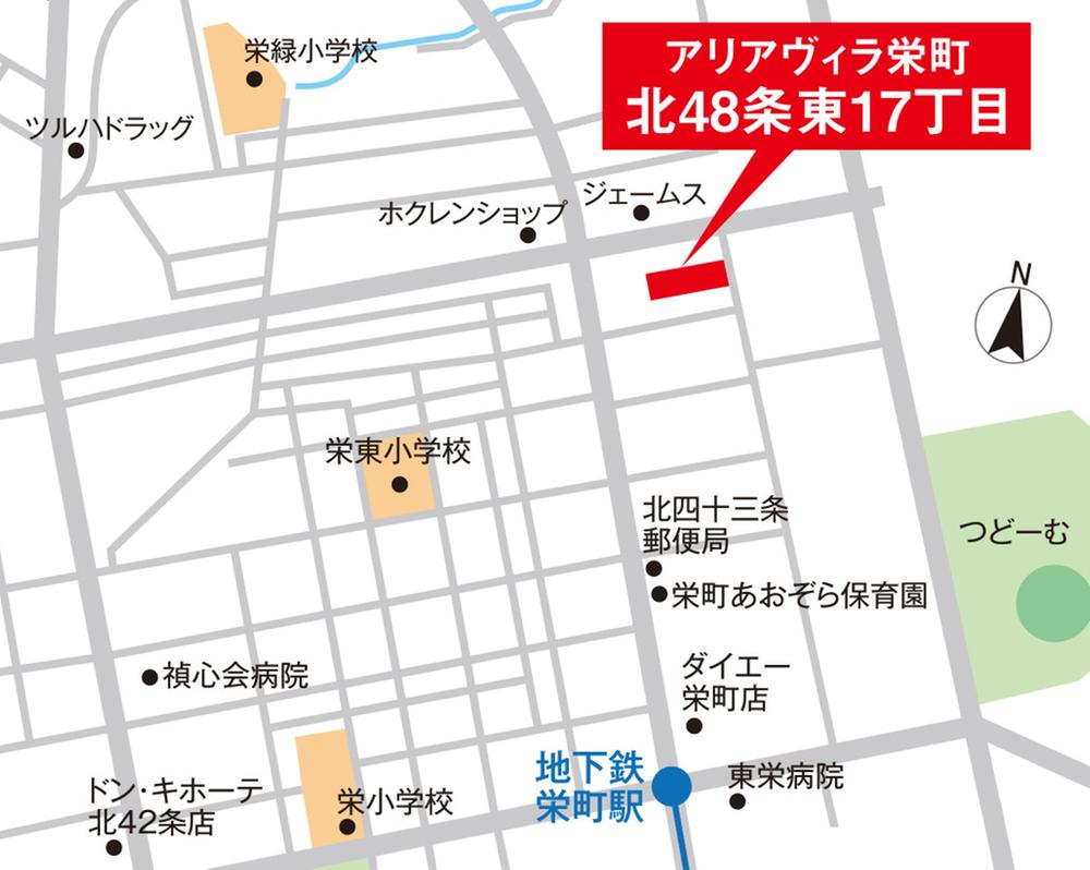 Local guide map. <Aria Villa Sakaemachi> guide map. Subway "Sakae" a 10-minute walk to the station. Starting station of so comfortable access