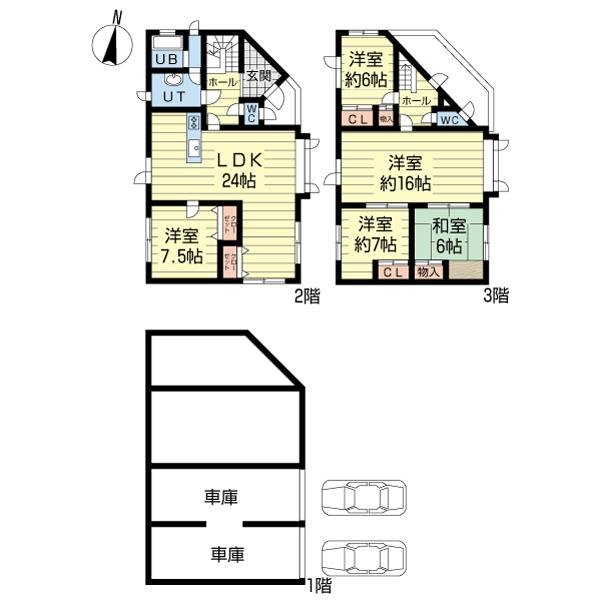 Floor plan. 22,800,000 yen, 5LDK, Land area 191.47 sq m , Building area 187.97 sq m