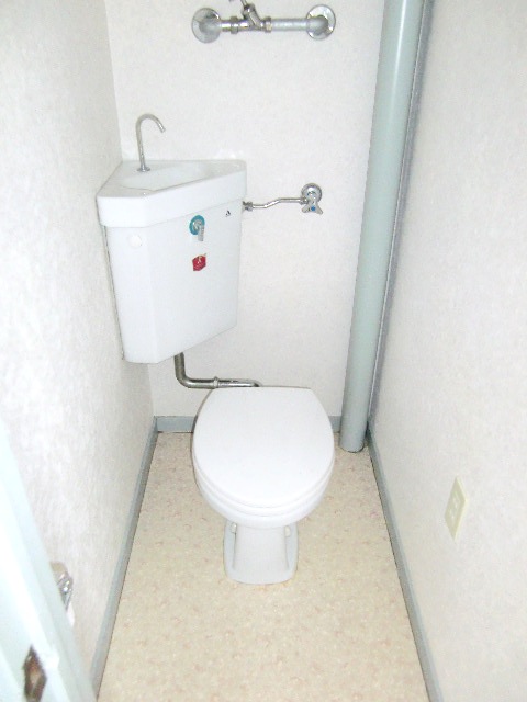 Toilet. It is beautifully cleaning being completed