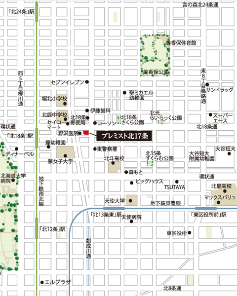 Local guide map / 11-2 No. other Sapporo Higashi-ku, Kita 17 Johigashi 1-chome