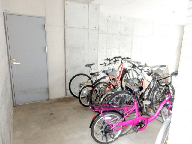 Other common areas. Indoor bicycle parking lot equipped