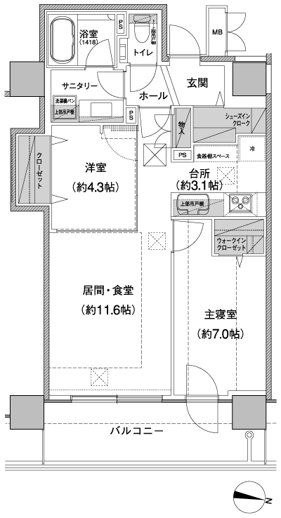 Floor: 2LDK, occupied area: 62.24 sq m, Price: 26,070,000 yen ~ 27,410,000 yen