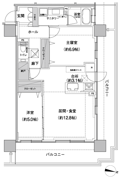 Floor: 2LDK, occupied area: 66.89 sq m, Price: 31,710,000 yen ・ 32,330,000 yen