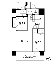 Floor: 2LDK, occupied area: 62.24 sq m, Price: 26,070,000 yen ~ 27,410,000 yen