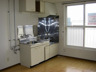 Kitchen. Bright kitchen in the east of the window