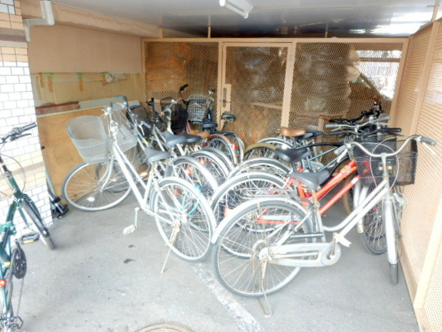 Other common areas. Indoor bicycle parking lot equipped