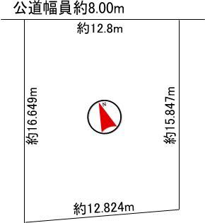 Compartment figure. Land price 13.8 million yen, Land area 207.98 sq m
