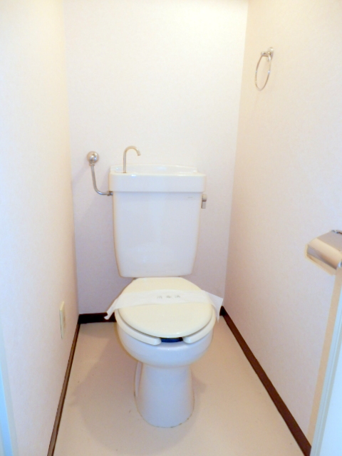 Toilet. It is beautifully cleaning being completed