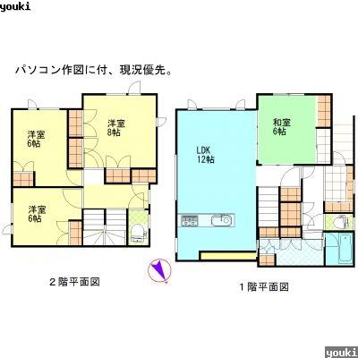 Floor plan. 21,800,000 yen, 4LDK, Land area 193.35 sq m , Building area 115.91 sq m