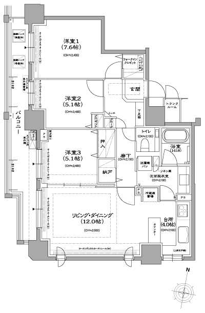 Floor: 3LDK, occupied area: 78.59 sq m, Price: TBD