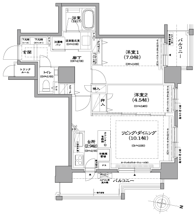 Floor: 2LDK, occupied area: 60.75 sq m, Price: TBD
