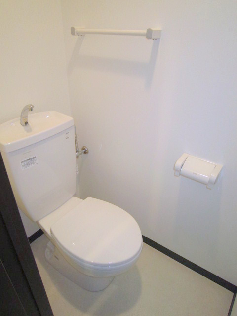 Toilet. It is beautifully cleaning being completed