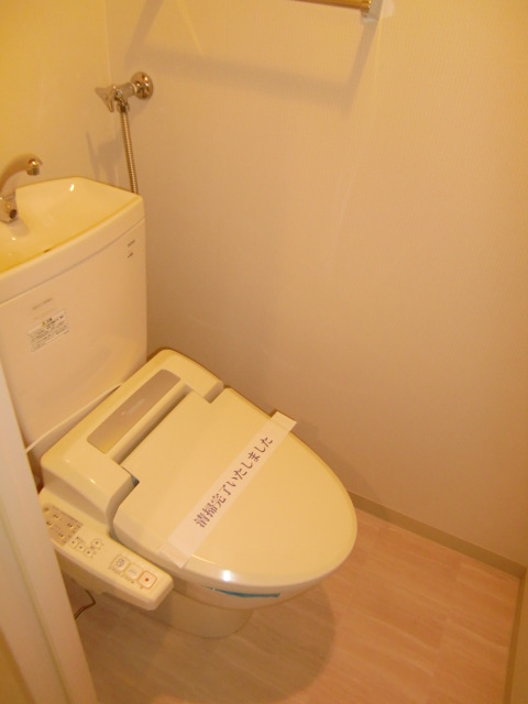 Toilet. Washlet is with