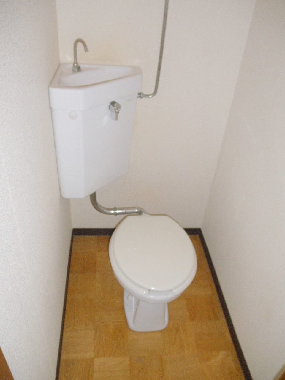 Toilet. It is beautifully cleaning being completed