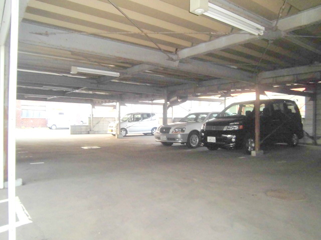 Parking lot. Covered parking