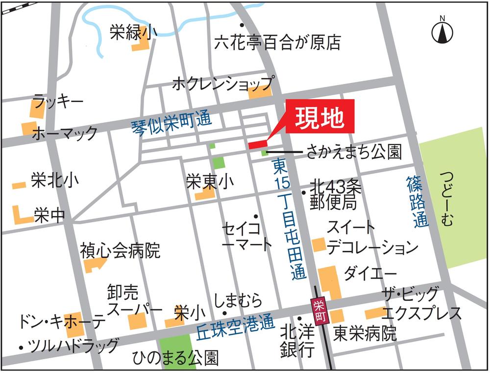 Local guide map. Local guide map / Subway Toho "Sakae Station" a 9-minute walk