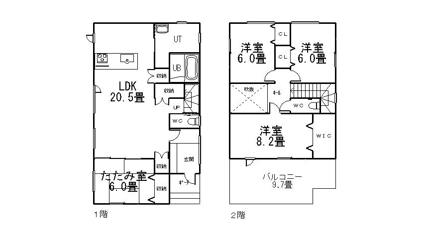 Floor plan. 22,980,000 yen, 4LDK, Land area 165.29 sq m , Building area 114.13 sq m