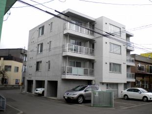 Building appearance. It is fashionable apartment of some concrete Uchihanashi