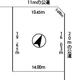 Compartment figure. Land price 13.8 million yen, Land area 267.58 sq m