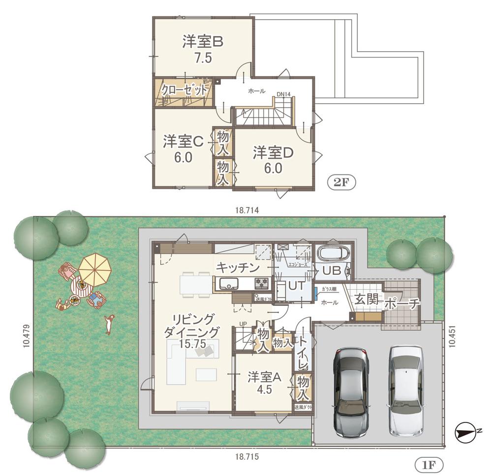 Floor plan. (No. 10 locations), Price 27,900,000 yen, 4LDK, Land area 195.85 sq m , Building area 114.66 sq m