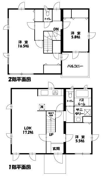 Floor plan. 29,800,000 yen, 3LDK, Land area 270.14 sq m , Building area 107.87 sq m