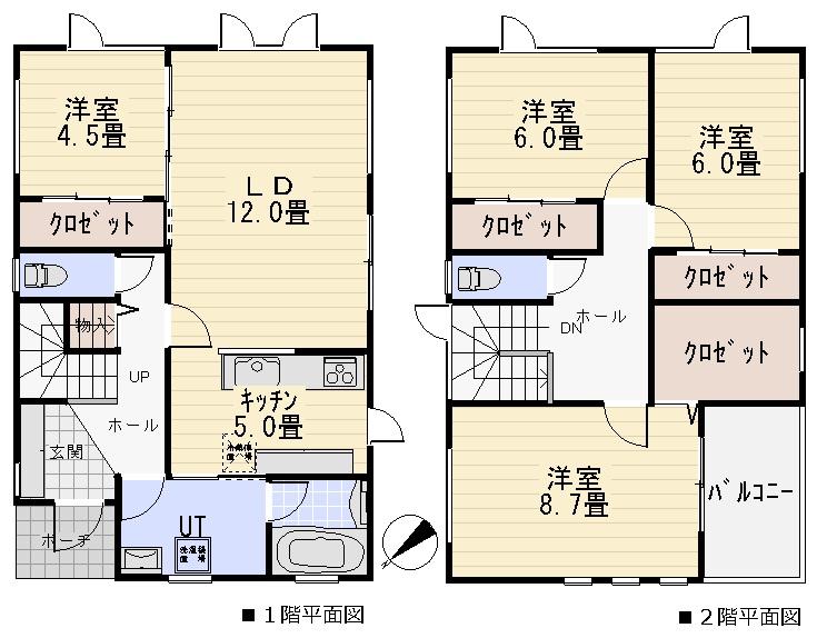 Floor plan. 28.8 million yen, 4LDK, Land area 139.34 sq m , Building area 114.74 sq m