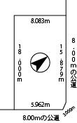 Compartment figure. Land price 7.5 million yen, Land area 143.24 sq m