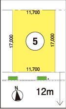 Compartment figure. Land price 6.3 million yen, Land area 198 sq m