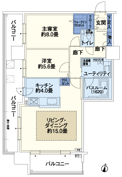 Floor: 2LDK, the area occupied: 76.6 sq m, Price: 23,196,000 yen ~ 27,408,000 yen