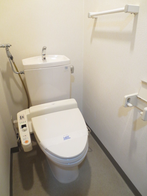 Toilet. There is equipment happy to buttocks! 