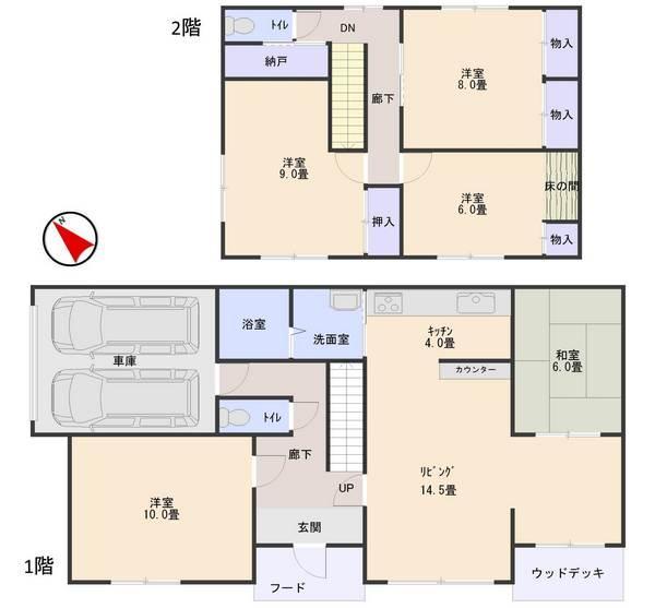 Floor plan. 17.5 million yen, 5LDK, Land area 272.85 sq m , Building area 140.33 sq m