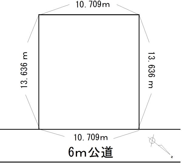 Compartment figure. Land price 5.4 million yen, Land area 146.03 sq m
