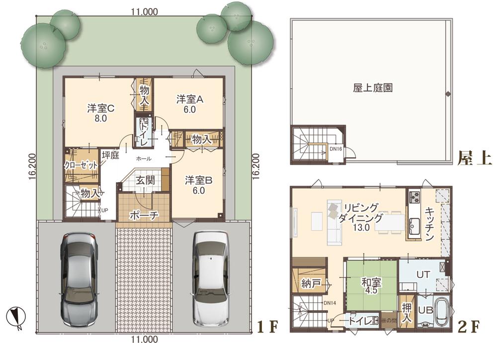 Floor plan. (No. 4 locations), Price 29,200,000 yen, 4LDK, Land area 178.2 sq m , Building area 120.83 sq m