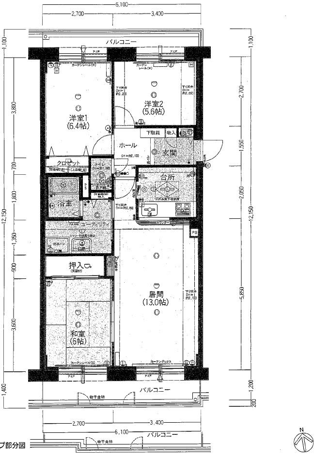 Floor plan. 3LDK, Price 7.8 million yen, Occupied area 74.11 sq m , Balcony area 15.25 sq m