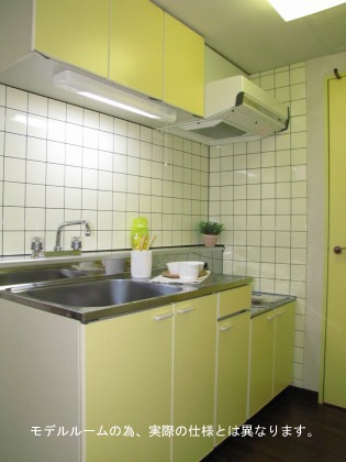 Kitchen. The photograph is a model room use