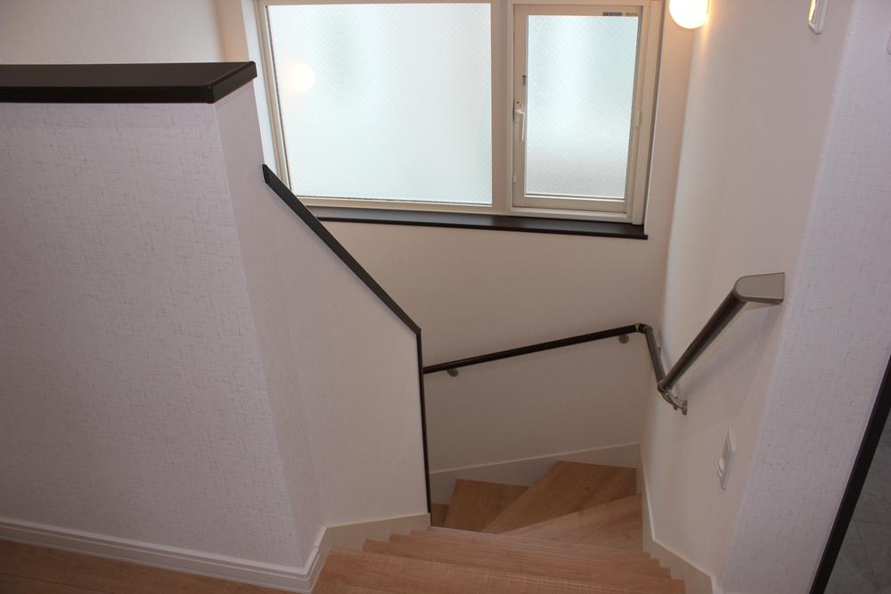 Other introspection. Wide hole and with stair handrail is on the second floor