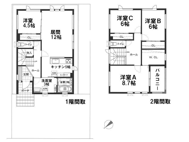 Floor plan. 27,900,000 yen, 4LDK, Land area 139.34 sq m , Building area 114.74 sq m