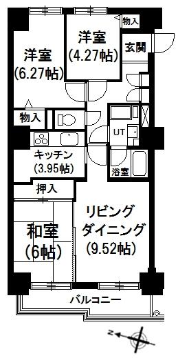 Floor plan. 3LDK, Price 15.8 million yen, Occupied area 68.72 sq m , Balcony area 7.56 sq m