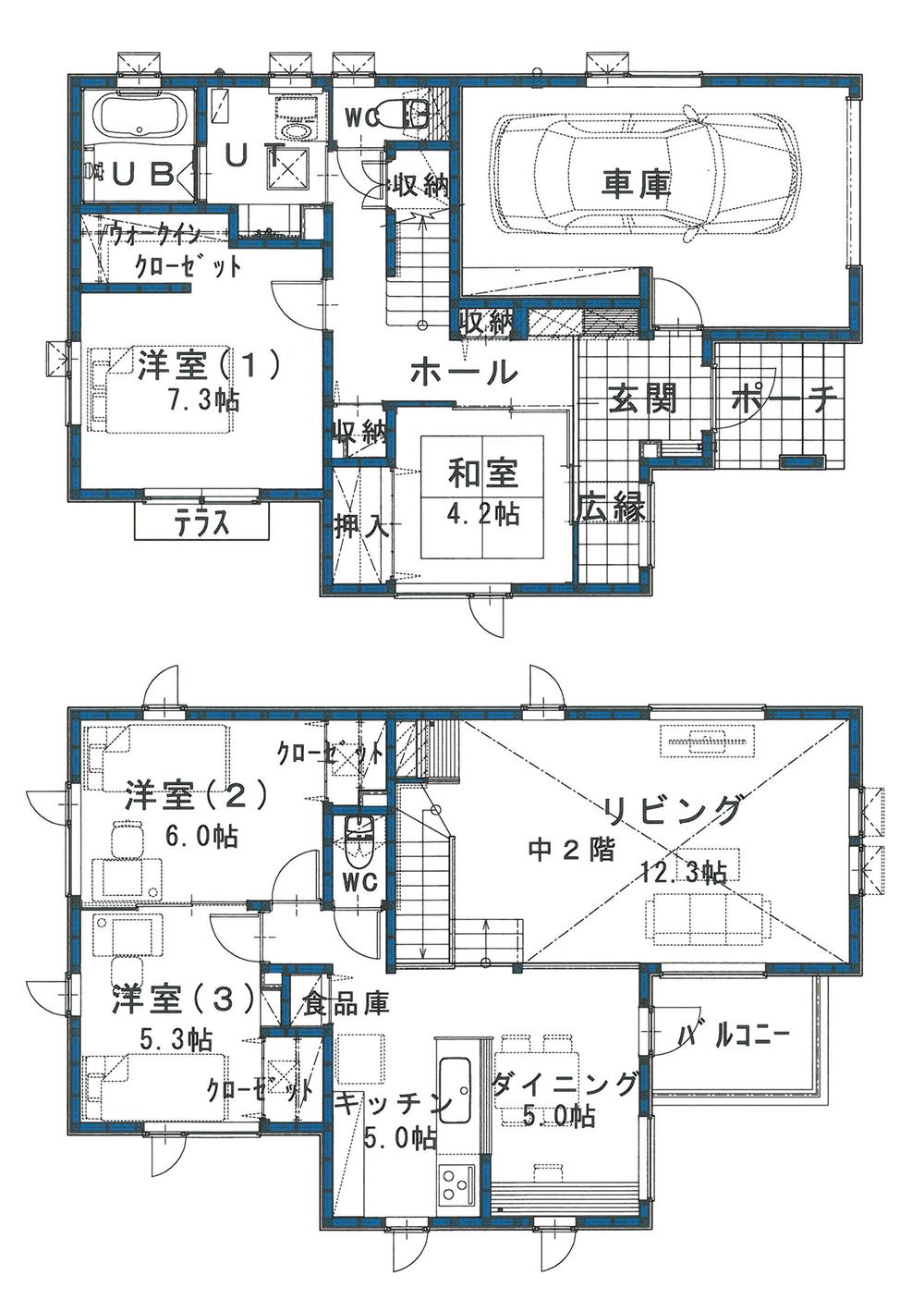 Floor plan. 32,400,000 yen, 4LDK, Land area 128.88 sq m , A modern Japanese-style building area 133.02 sq m with Hiroen