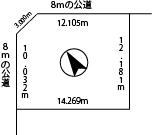 Compartment figure. Land price 8.6 million yen, Land area 171.35 sq m