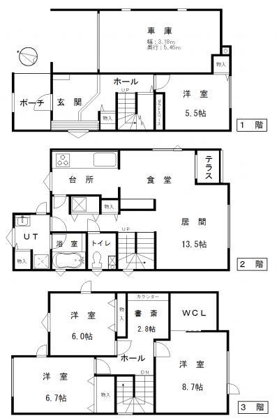Floor plan. 32,980,000 yen, 4LDK, Land area 137.01 sq m , Building area 158.36 sq m