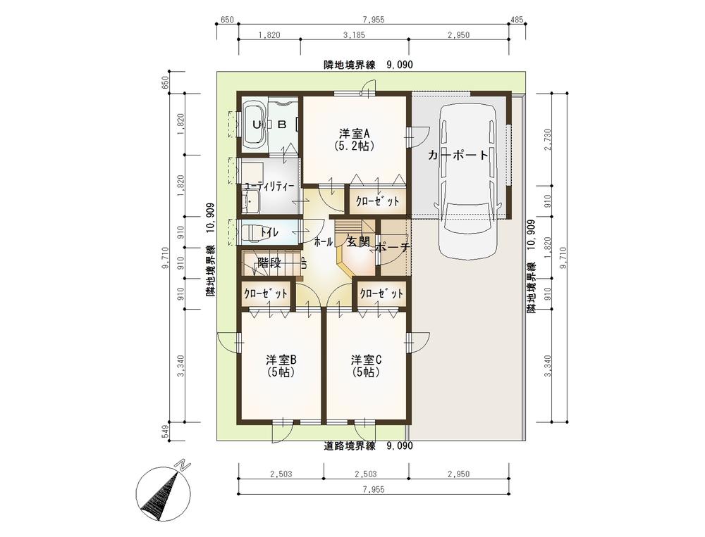 Compartment figure. (B Building), Price 23.8 million yen, 4LDK, Land area 99.17 sq m , Building area 117.02 sq m