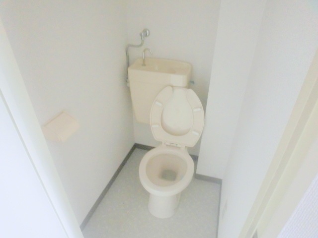 Toilet. Roll storage is located on the upper part ☆ 