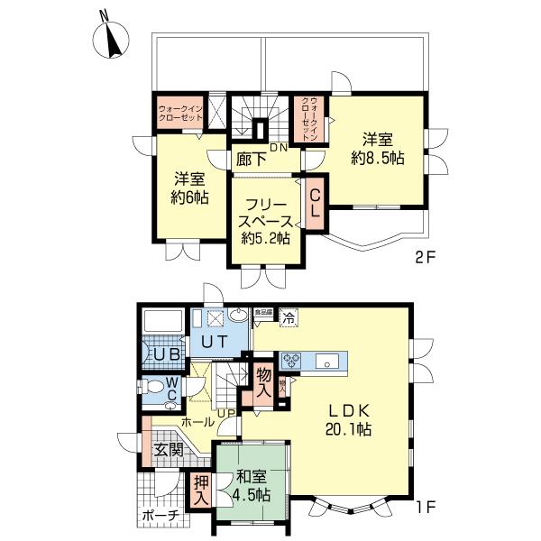 Floor plan. 22,800,000 yen, 3LDK, Land area 210.99 sq m , Building area 111.32 sq m
