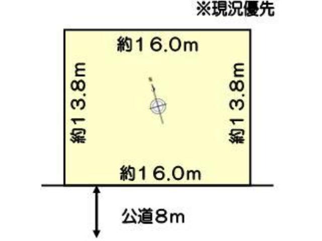 Compartment figure. Land price 9.8 million yen, Land area 220.8 sq m compartment view