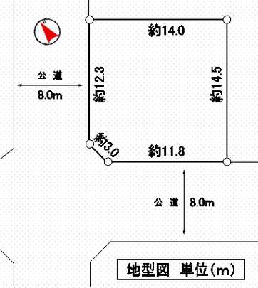 Compartment figure. Southwest ・ Northwest corner lot. Site area 200.75 sq m (about 60.72 square meters)